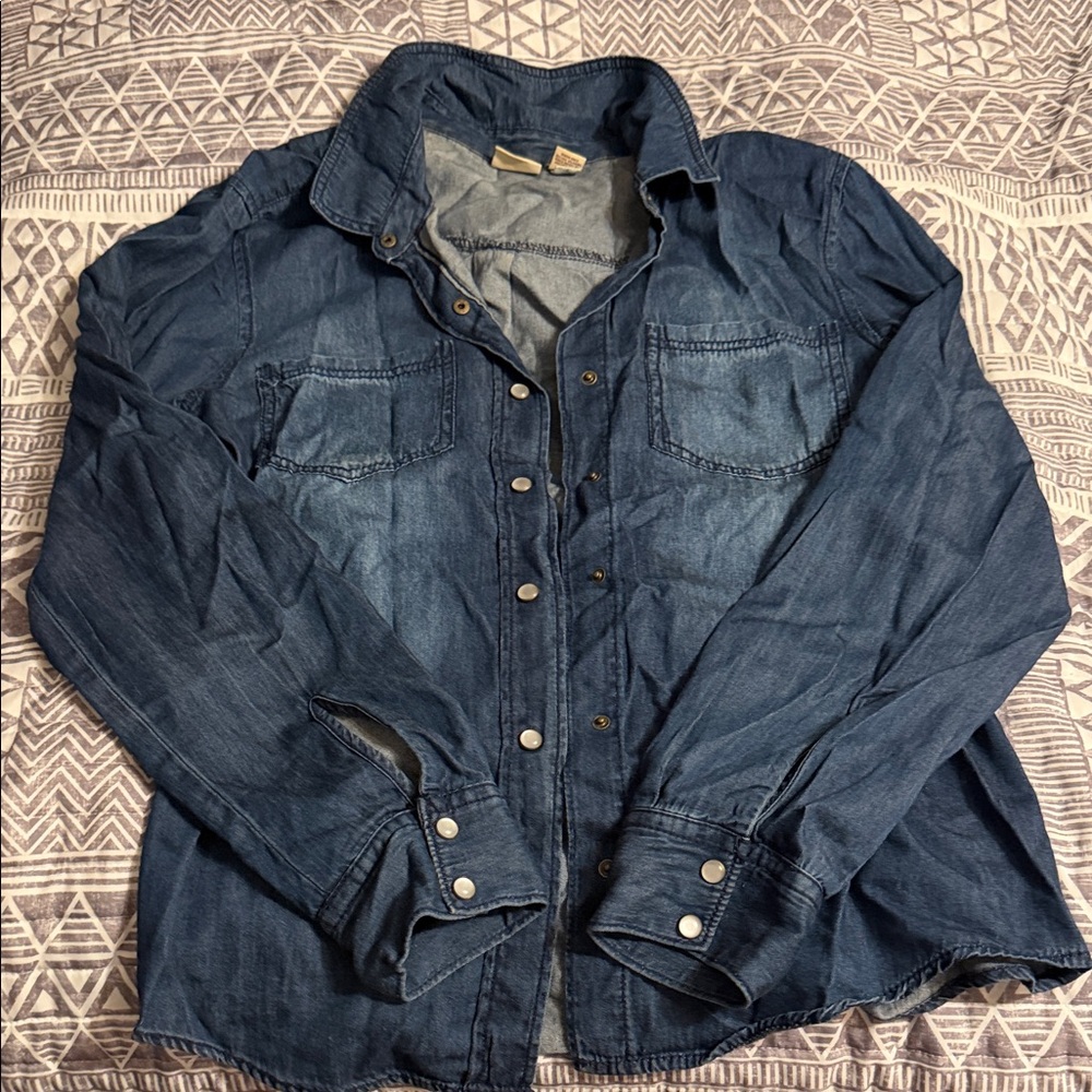 Mudd Dark Blue Denim Shirt